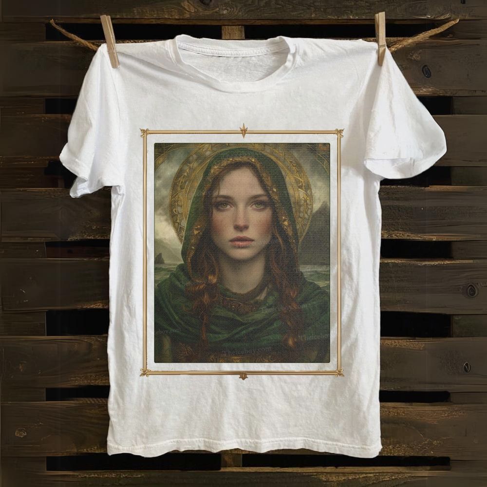 Religious Figures Saint Dymphna Cotton T-shirt