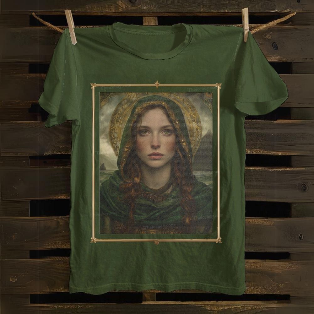 Religious Figures Saint Dymphna Cotton T-shirt