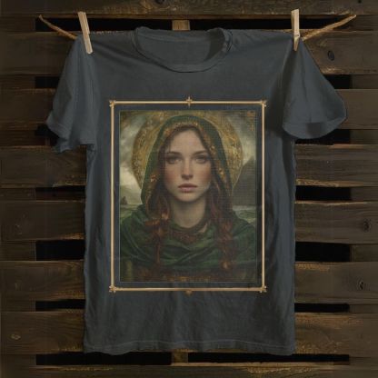 Religious Figures Saint Dymphna Cotton T-shirt