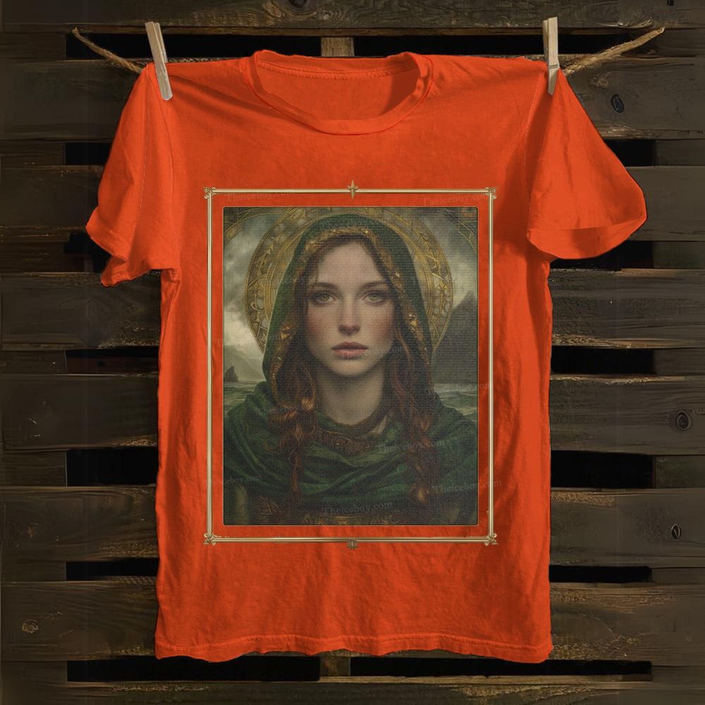 Religious Figures Saint Dymphna Cotton T-shirt
