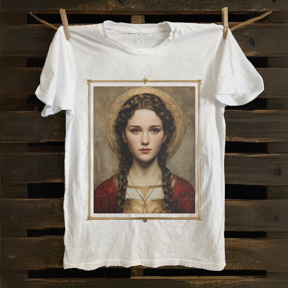 Catholic Saint Philomena Portrait Cotton T-shirt