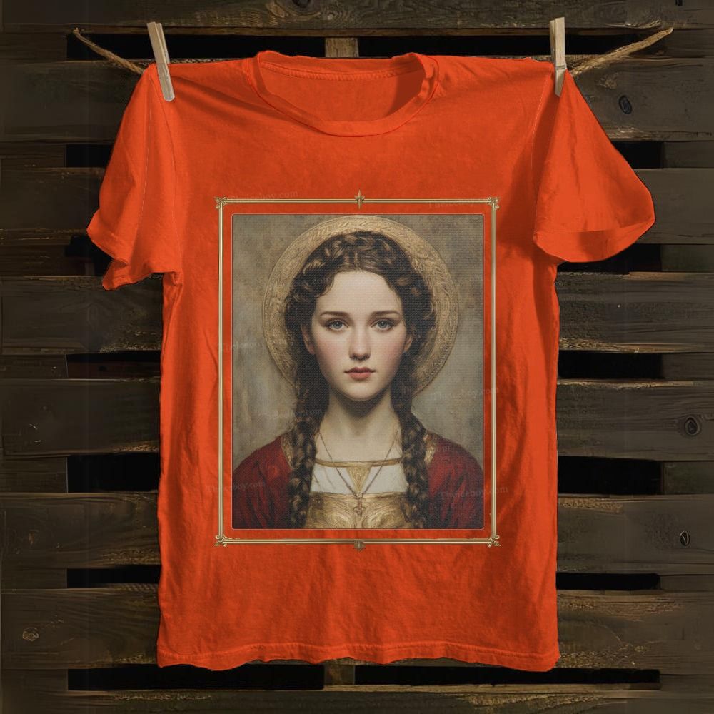 Catholic Saint Philomena Portrait Cotton T-shirt