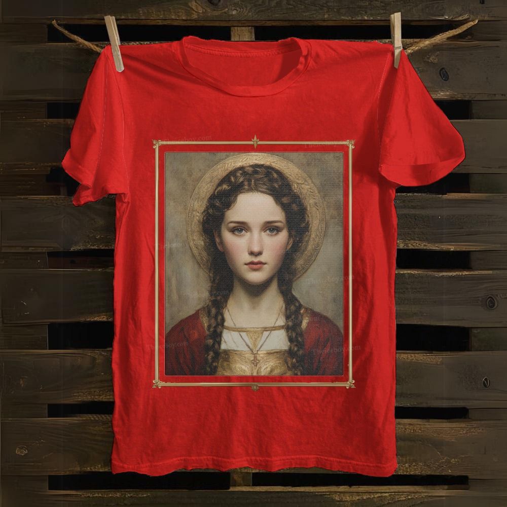Catholic Saint Philomena Portrait Cotton T-shirt