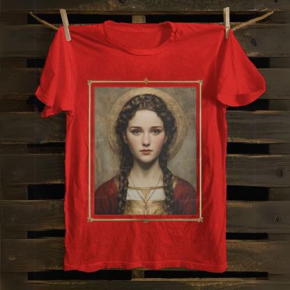 Catholic Saint Philomena Portrait Cotton T-shirt