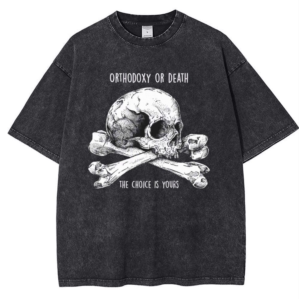 Orthodoxy Or Death Snowflake Vintage Cotton T-Shirt