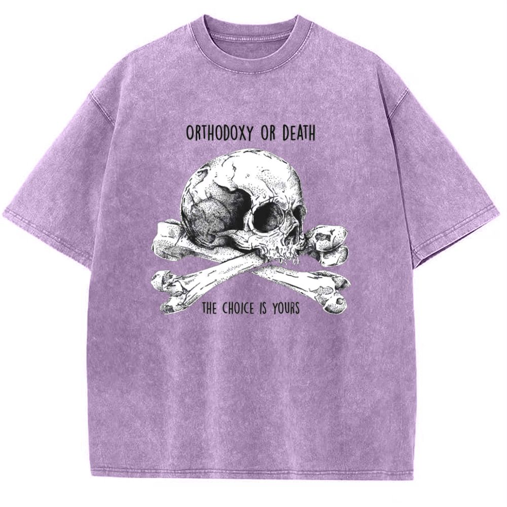Orthodoxy Or Death Snowflake Vintage Cotton T-Shirt