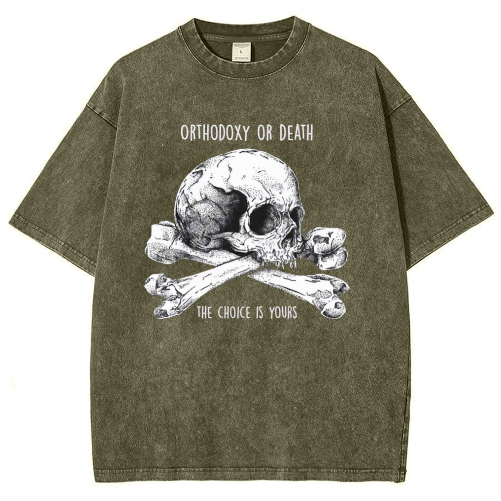 Orthodoxy Or Death Snowflake Vintage Cotton T-Shirt