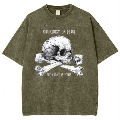 Orthodoxy Or Death Snowflake Vintage Cotton T-Shirt