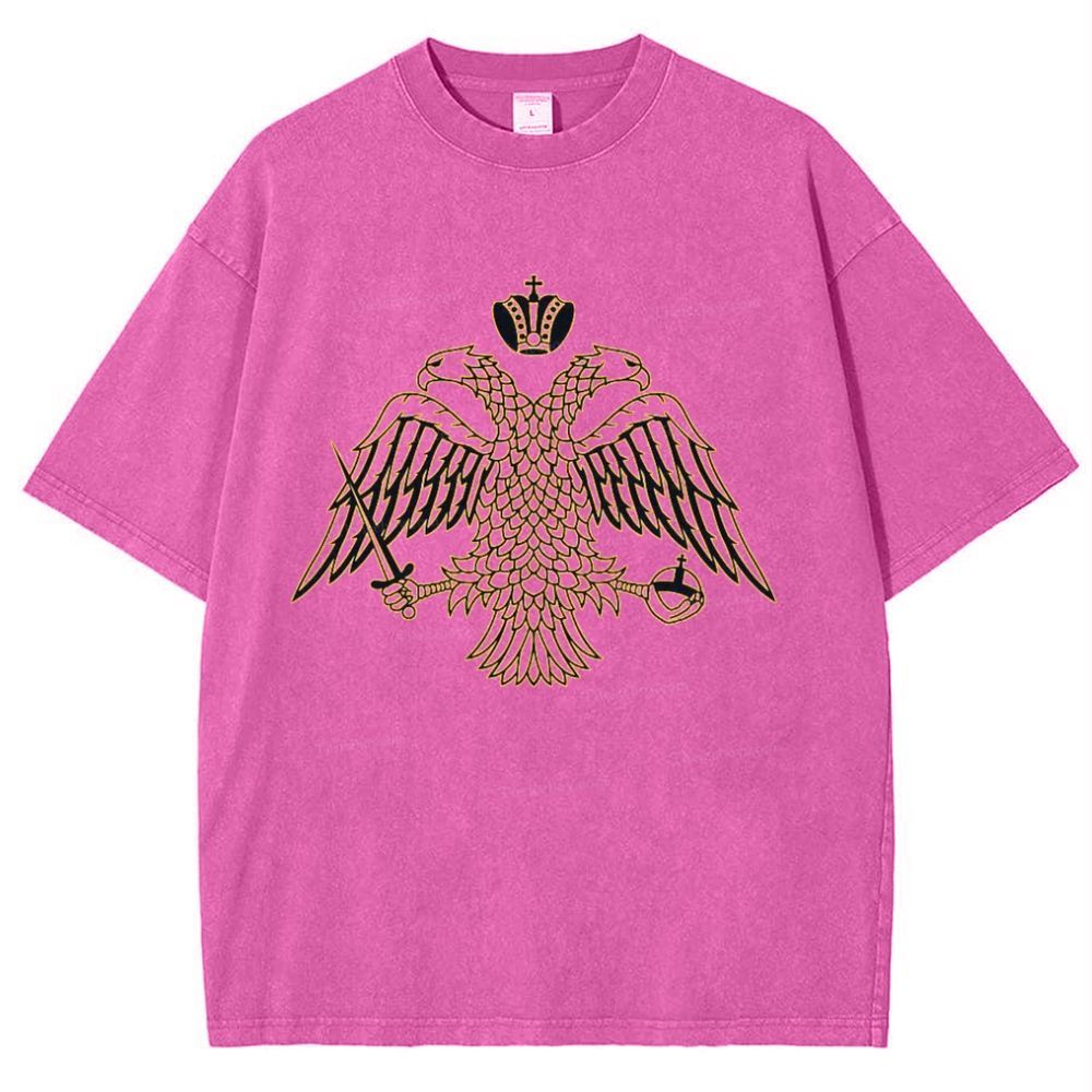Byzantine Imperial flag by the Greek Orthodox Churches Snowflake Vintage Cotton T-Shirt