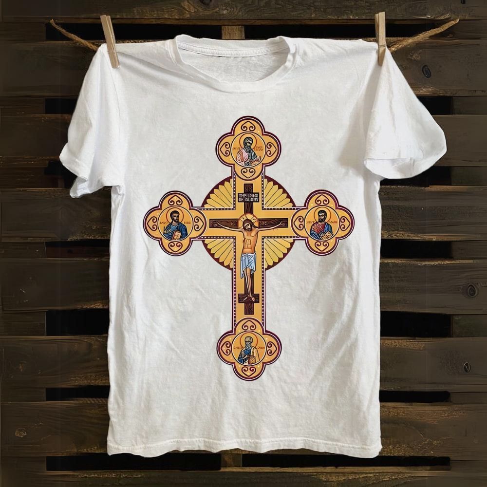 Orthodox Cross Icon Cotton T-shirt