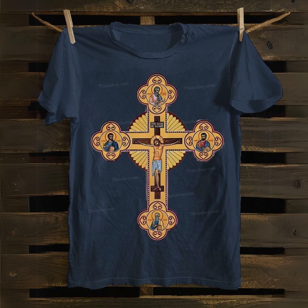 Orthodox Cross Icon Cotton T-shirt