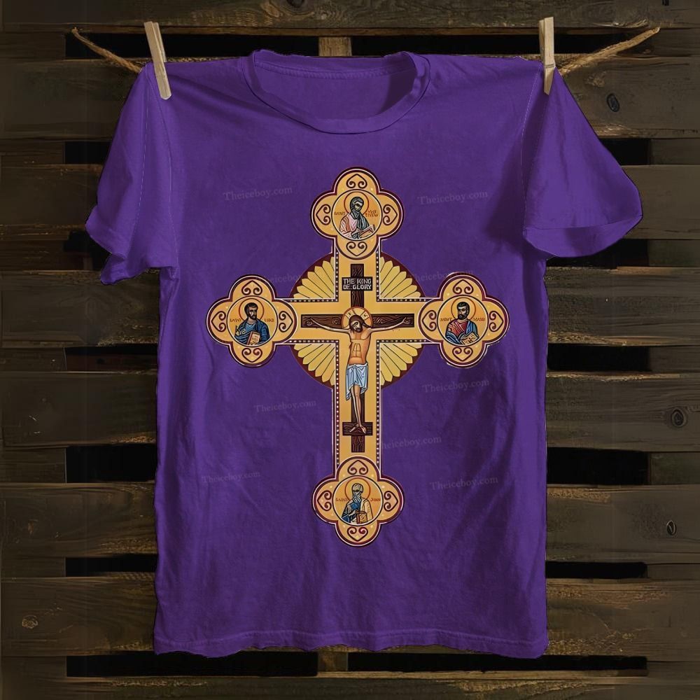 Orthodox Cross Icon Cotton T-shirt