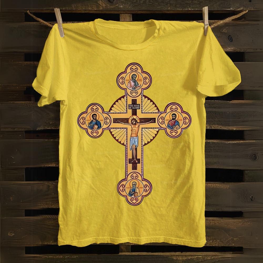 Orthodox Cross Icon Cotton T-shirt