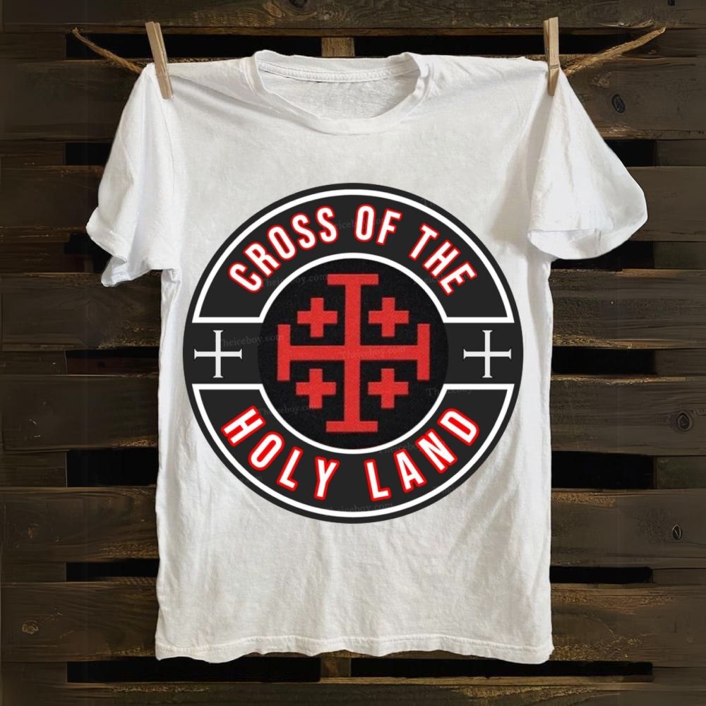 Cross of the holy land Cotton T-shirt