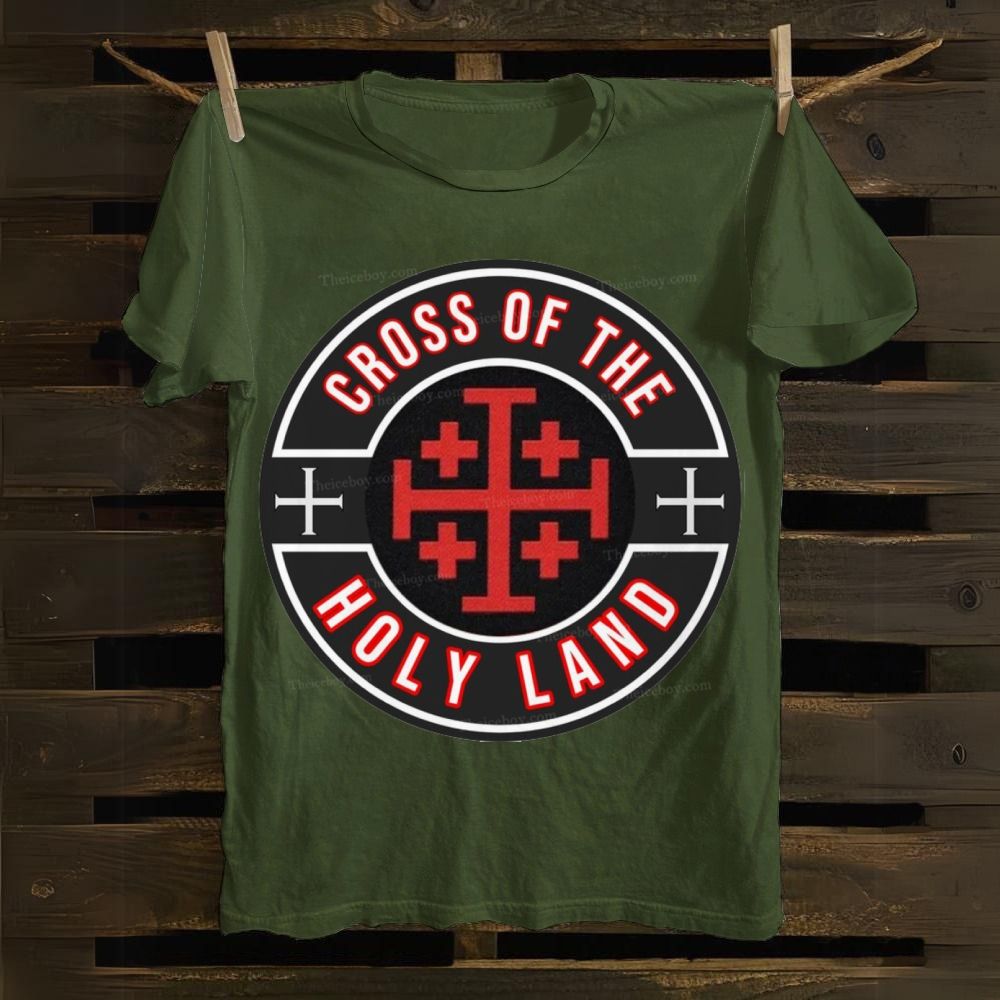 Cross of the holy land Cotton T-shirt