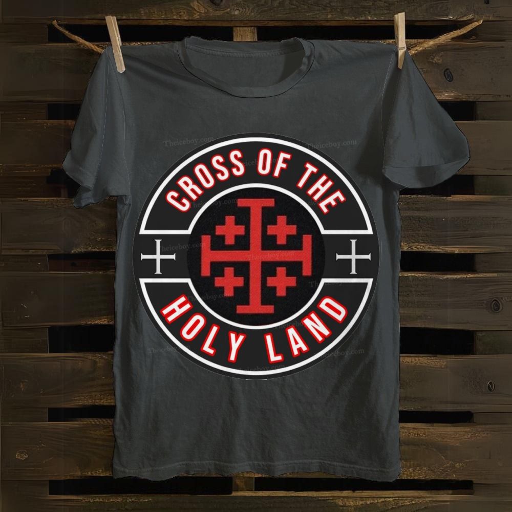 Cross of the holy land Cotton T-shirt