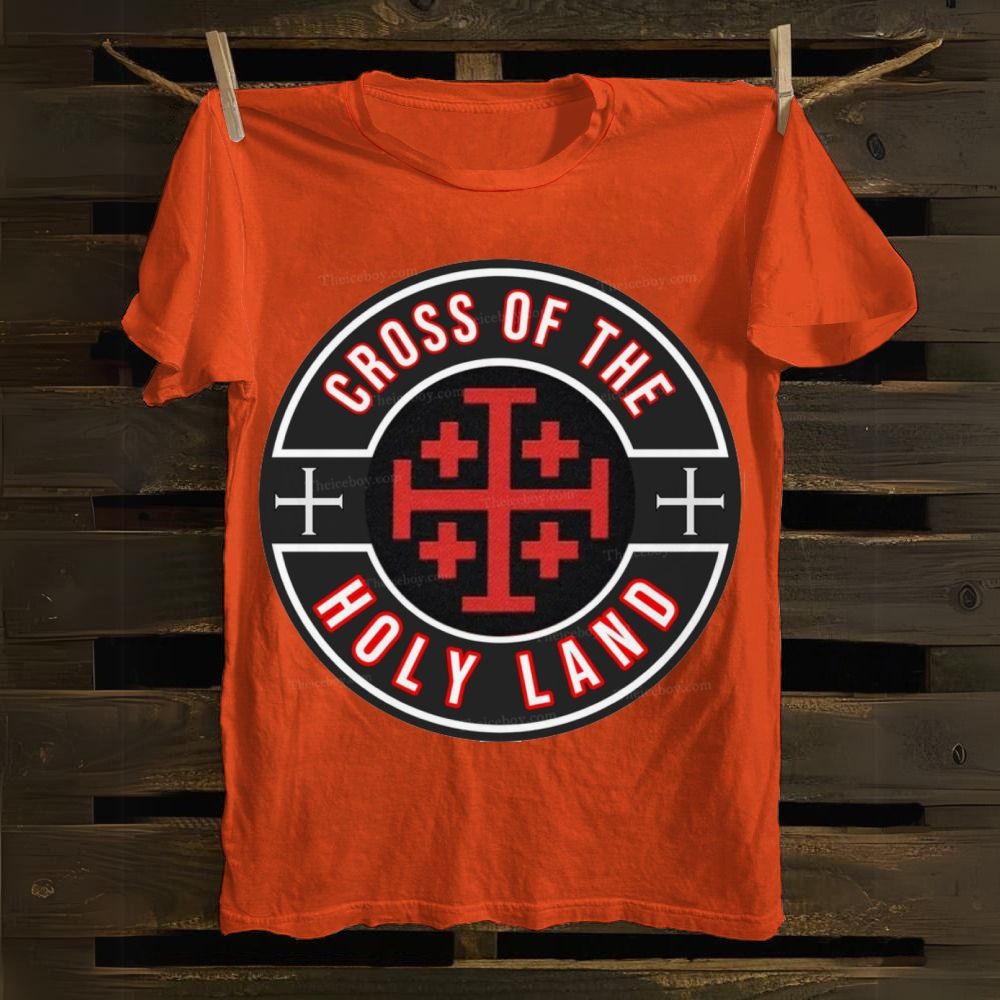 Cross of the holy land Cotton T-shirt