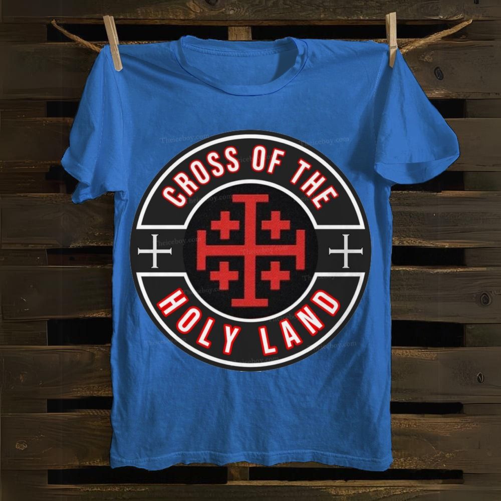 Cross of the holy land Cotton T-shirt
