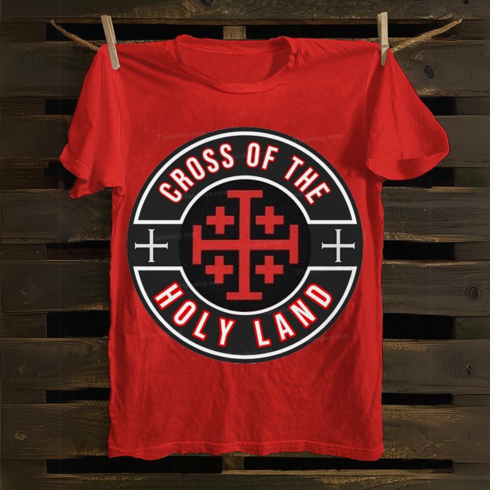 Cross of the holy land Cotton T-shirt