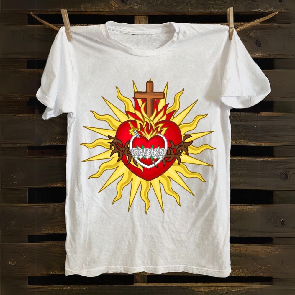 Sacred Heart of Jesus Christ Cotton T-shirt