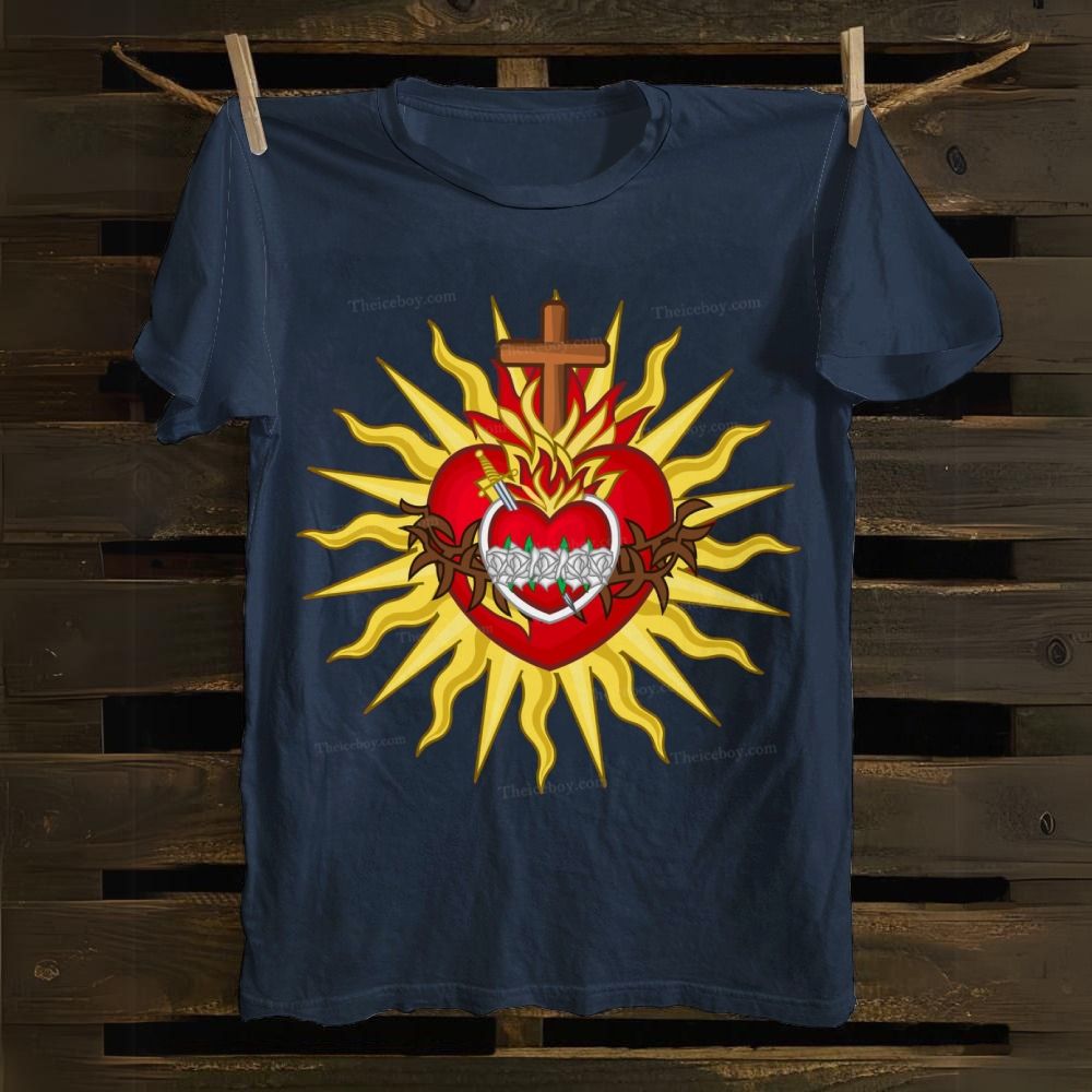 Sacred Heart of Jesus Christ Cotton T-shirt