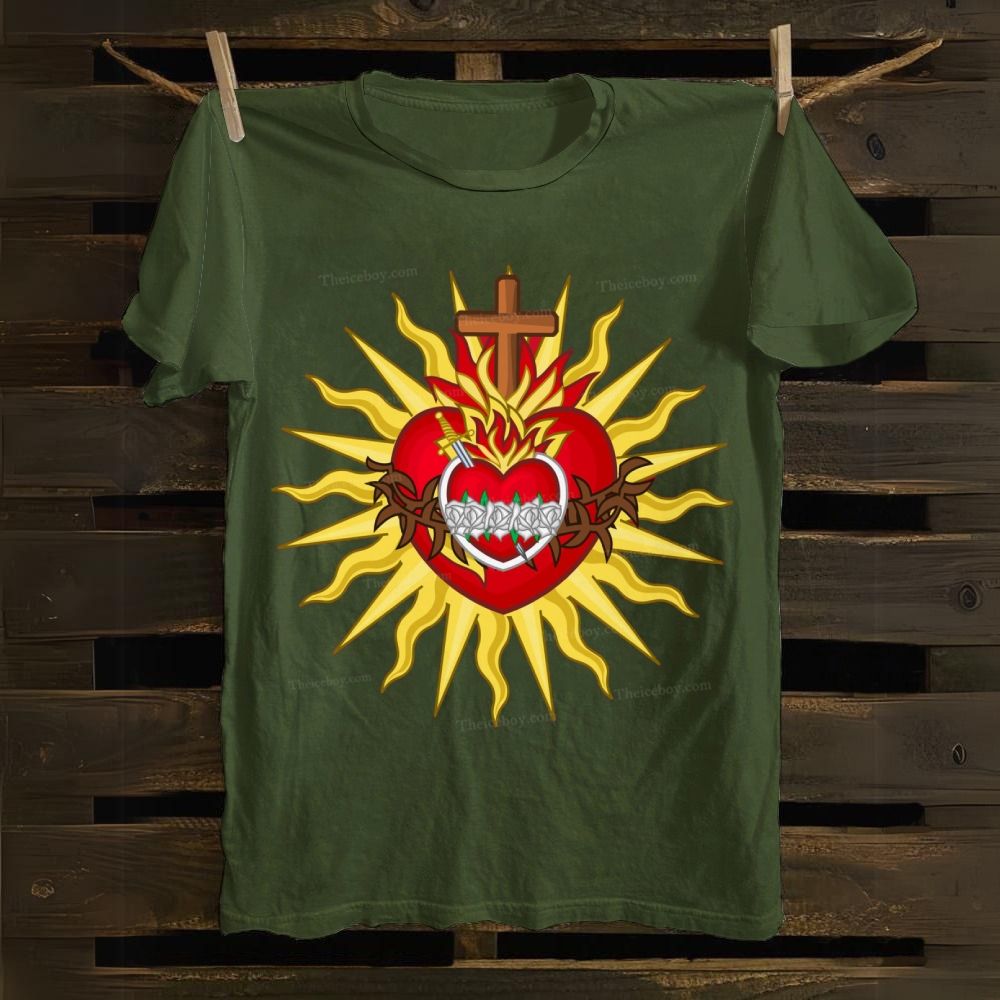 Sacred Heart of Jesus Christ Cotton T-shirt