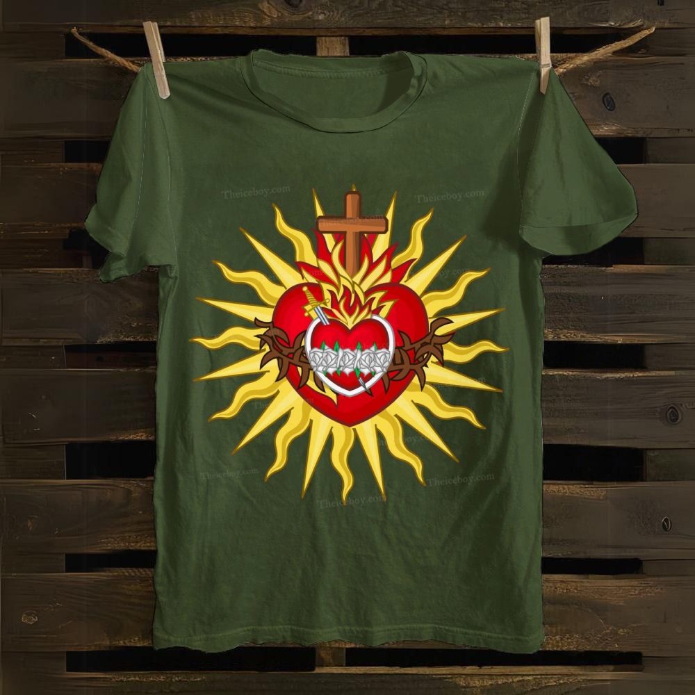 Sacred Heart of Jesus Christ Cotton T-shirt