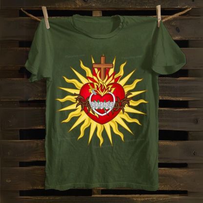 Sacred Heart of Jesus Christ Cotton T-shirt