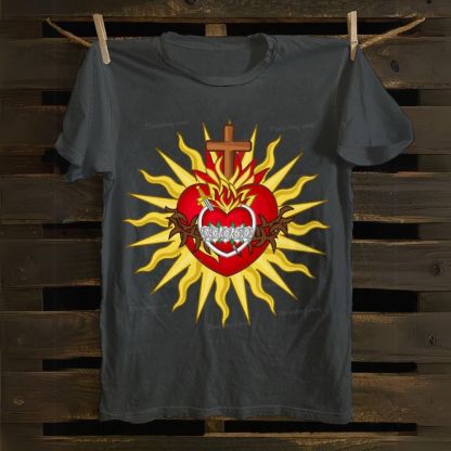Sacred Heart of Jesus Christ Cotton T-shirt