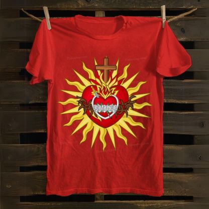 Sacred Heart of Jesus Christ Cotton T-shirt