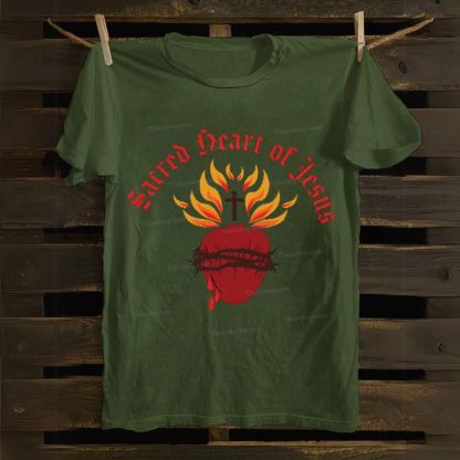 Sacred Heart of Jesus Cotton T-shirt
