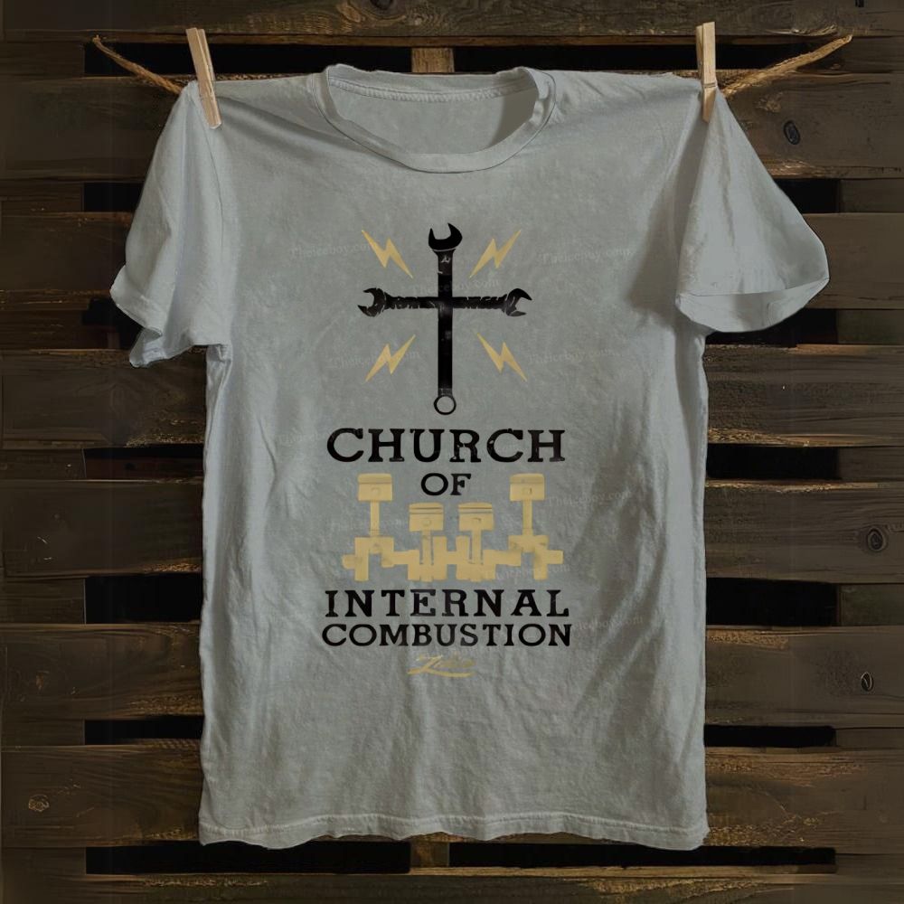 Church of Internal Combustion Cotton T-shirt