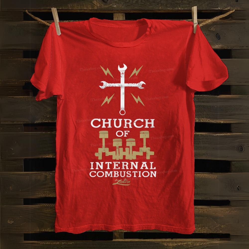Church of Internal Combustion Cotton T-shirt