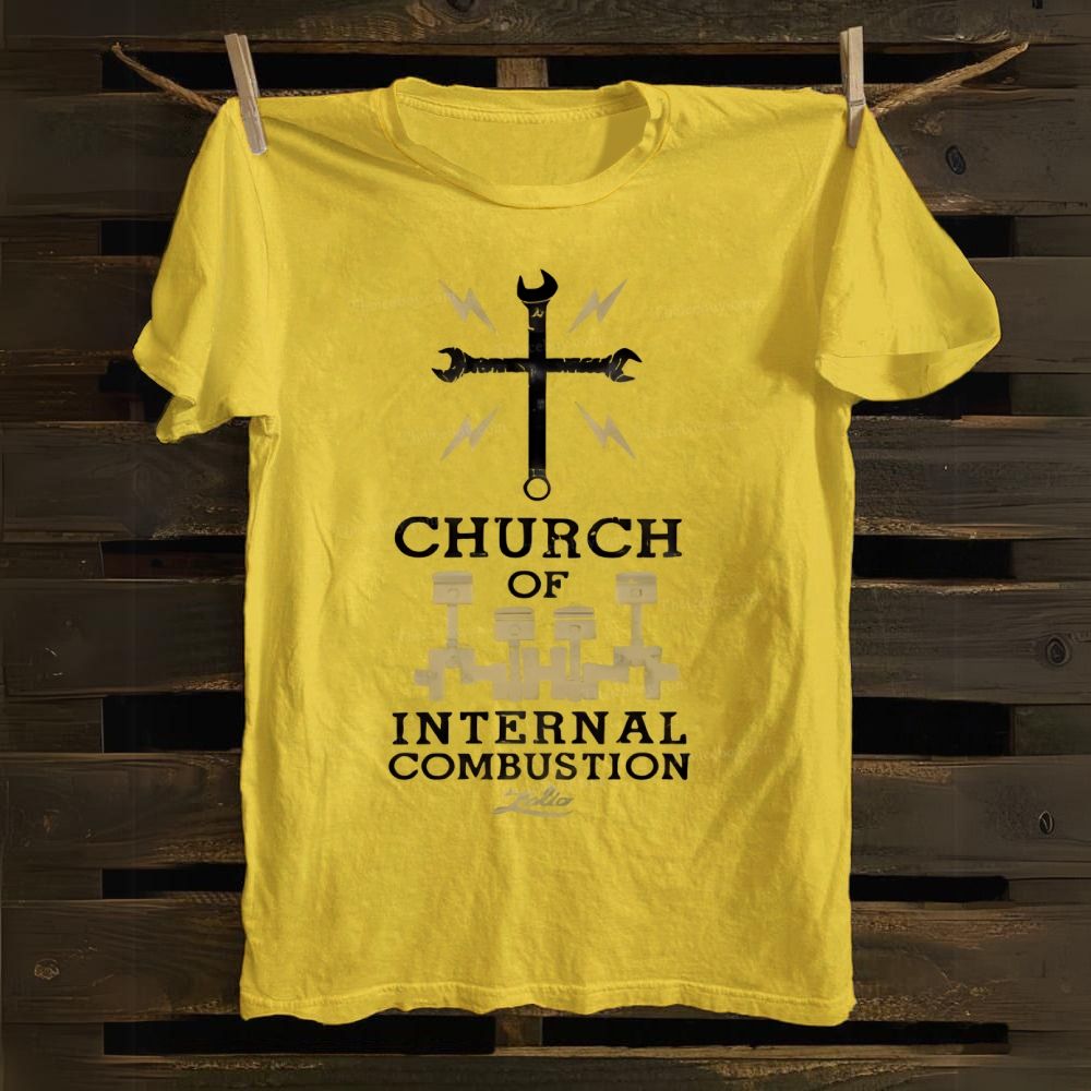 Church of Internal Combustion Cotton T-shirt