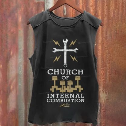Church of Internal Combustion Washed Tank Top