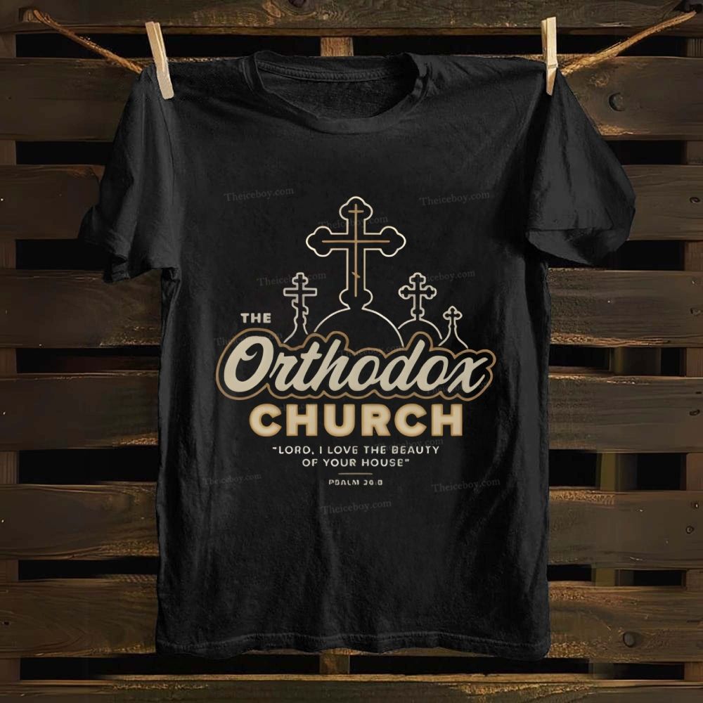 Retro Orthodox Church Cotton T-shirt