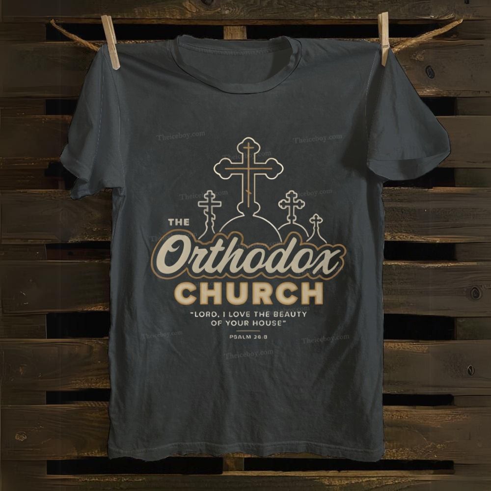 Retro Orthodox Church Cotton T-shirt