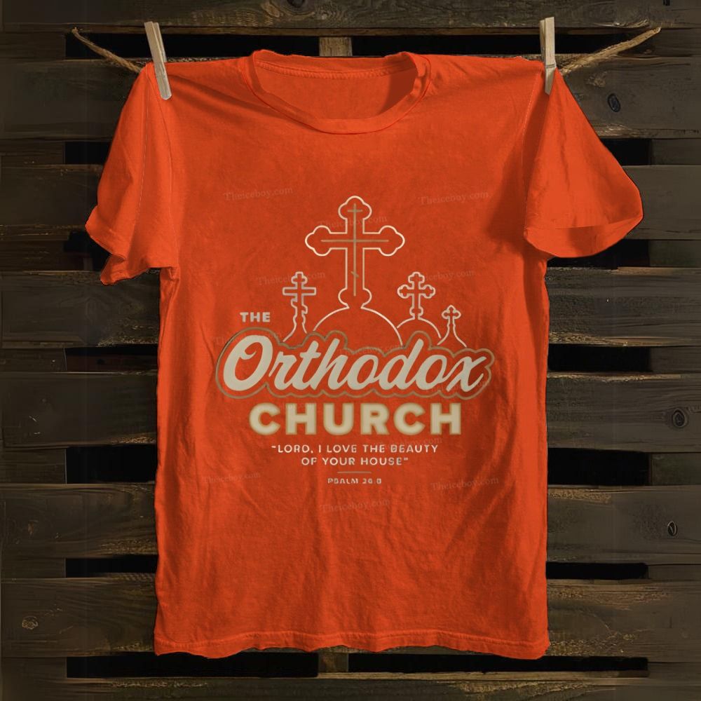 Retro Orthodox Church Cotton T-shirt