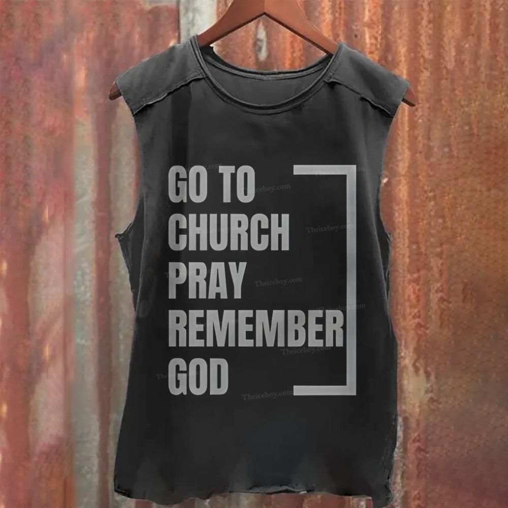 Go to Church Washed Tank Top