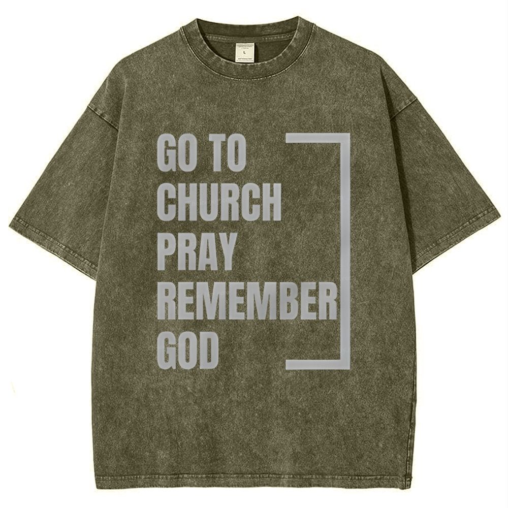 Go to Church Snowflake Vintage Cotton T-Shirt