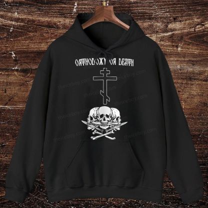 Orthodoxy or Death Orthodox Cross Oversized Cotton Hoodies