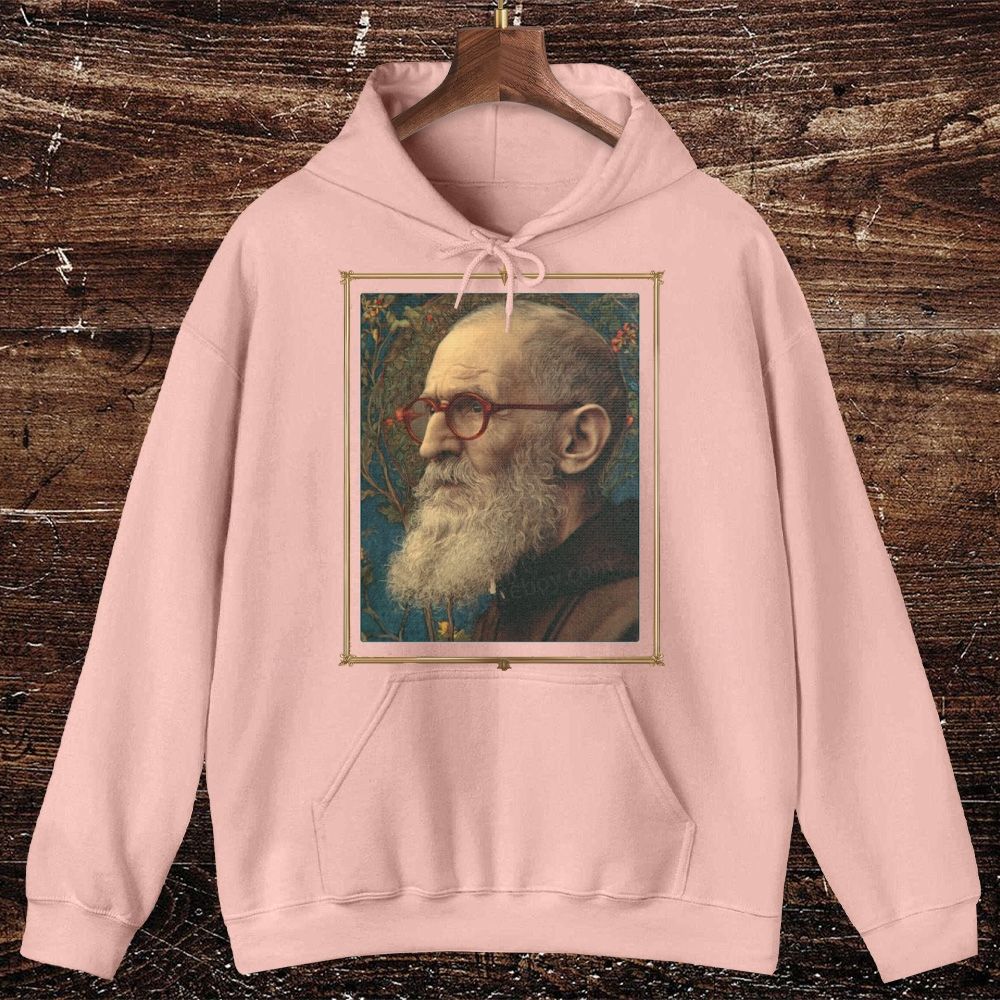 Catholic Blessed Solanus Casey Portrait Oversized Cotton Hoodies