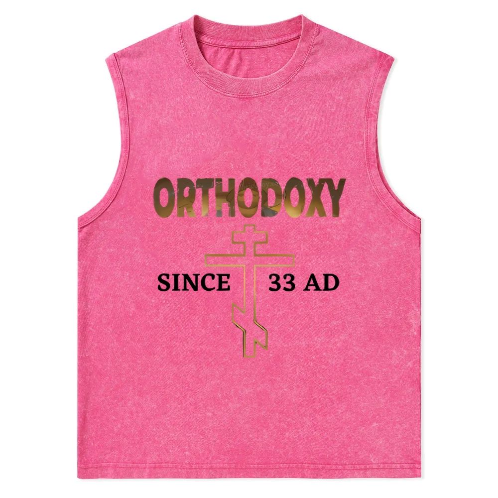 Orthodoxy Since 33 AD Christian Snowflake Washed Vest