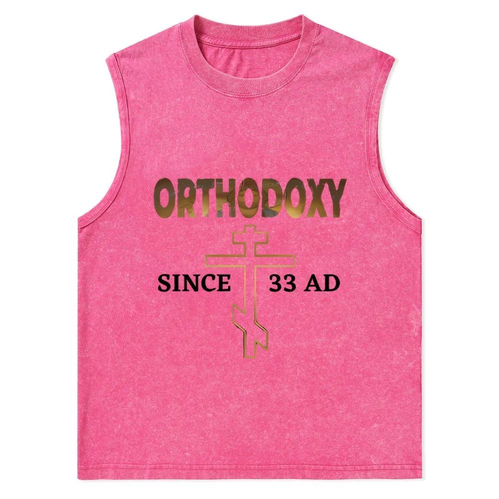 Orthodoxy Since 33 AD Christian Snowflake Washed Vest