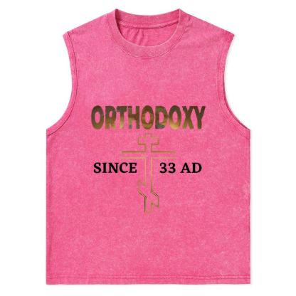 Orthodoxy Since 33 AD Christian Snowflake Washed Vest