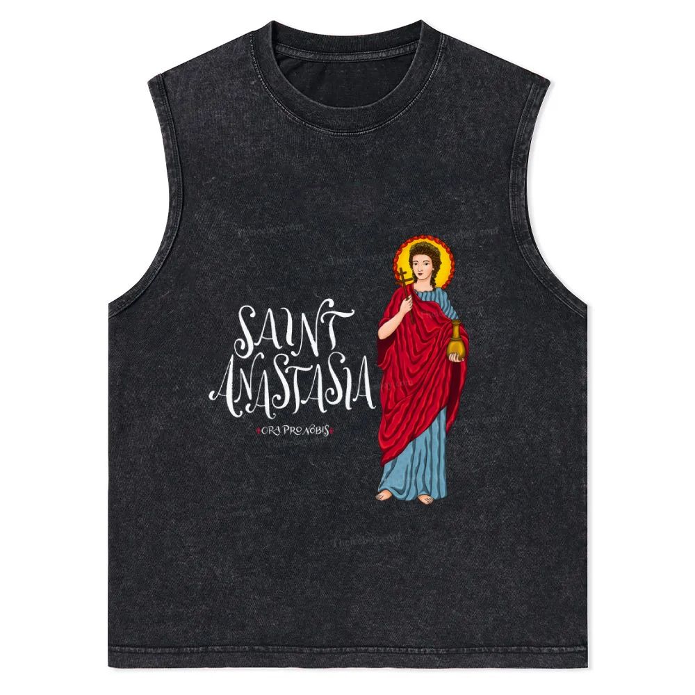 Saint Anastasia Christian Snowflake Washed Vest