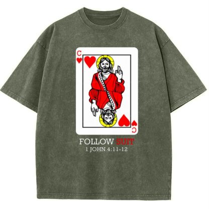 Follow Suit Christian Snowflake Vintage Cotton T-Shirt