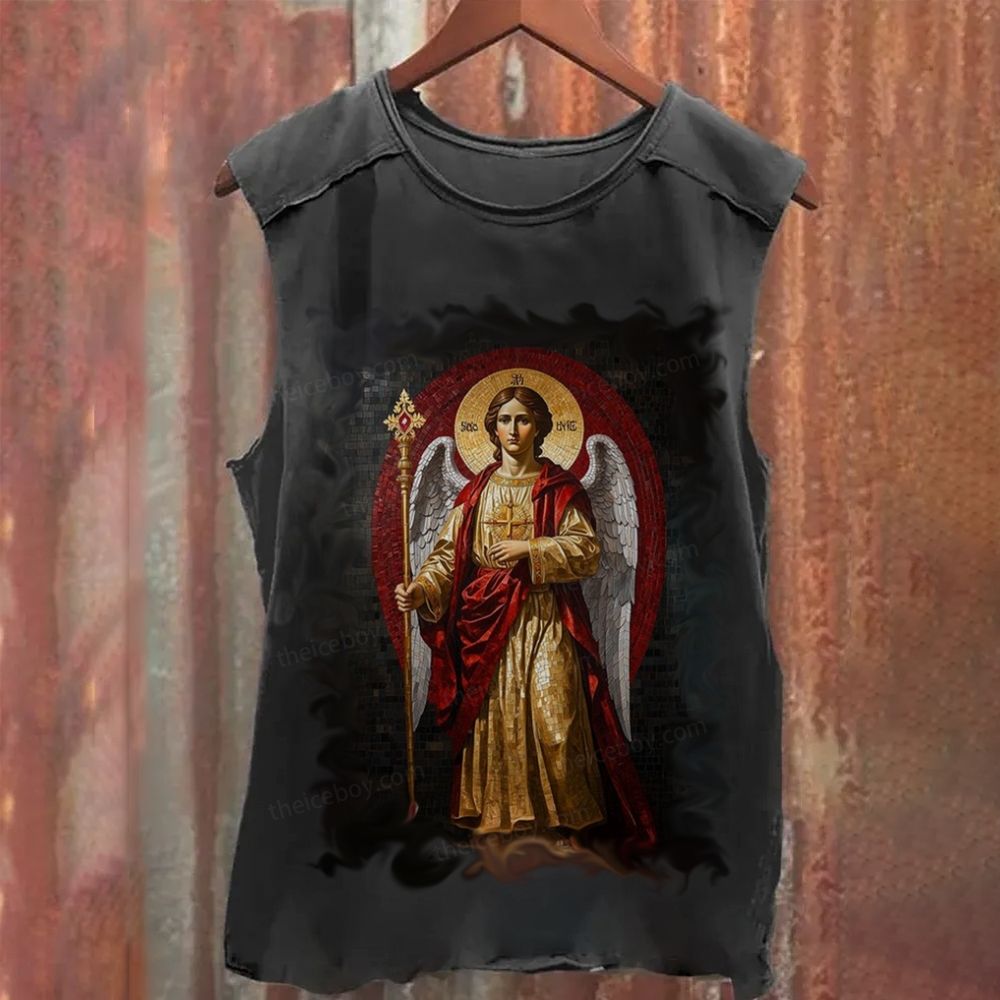 Archangel Saint Gabriel Washed Tank Top