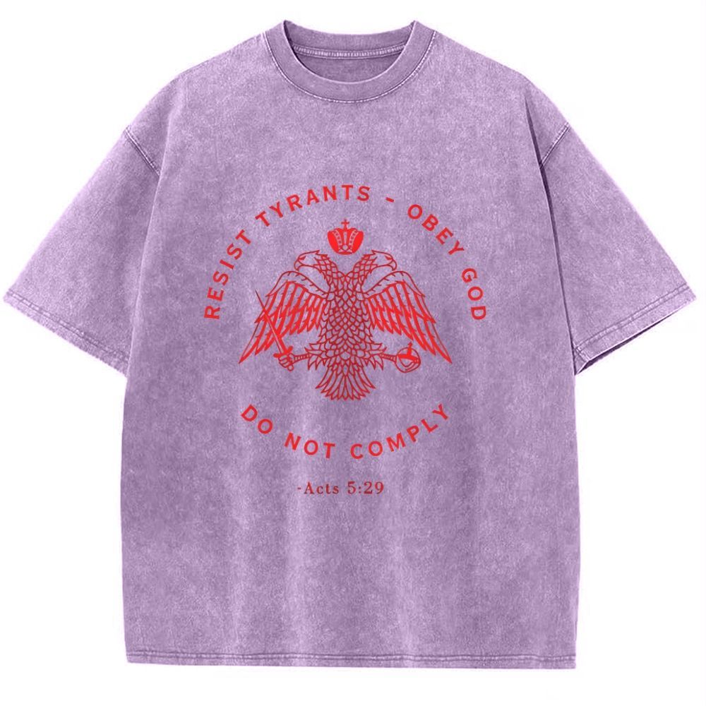 Eastern Orthodox Christian Eagle Snowflake Vintage Cotton T-Shirt 