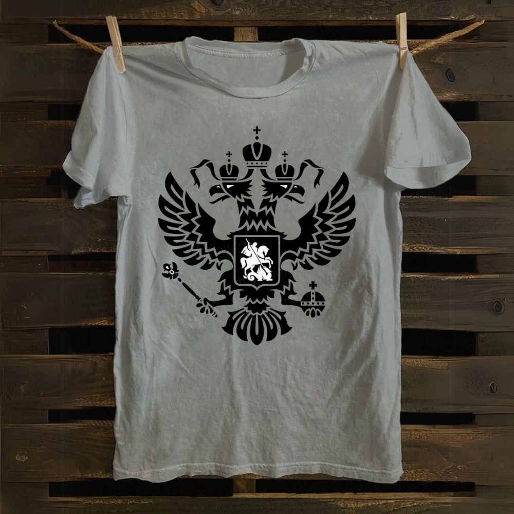 Double-headed eagle emblem Christ's Victory cotton T-shirt